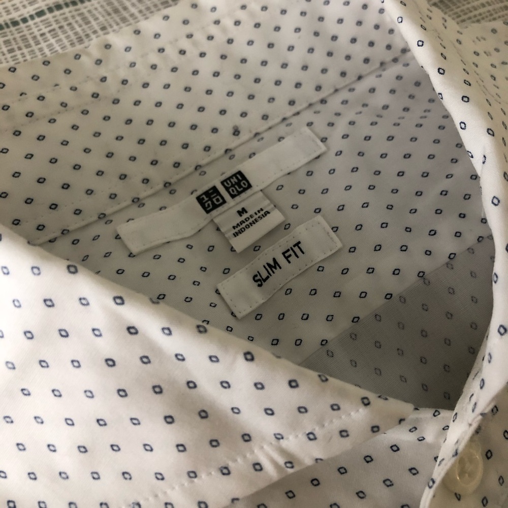 Uniqlo Slim Fit White Men’s Shirt